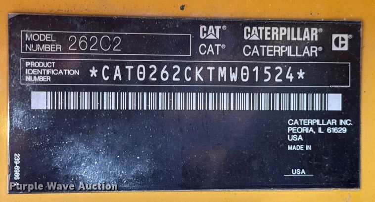image for item DV4026 2013 Caterpillar 262C Series 2 skid steer loader