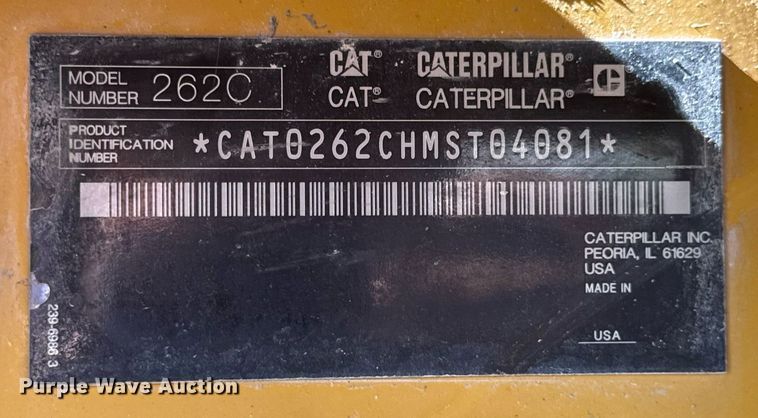 image for item DV4027 2011 Caterpillar 262C skid steer loader
