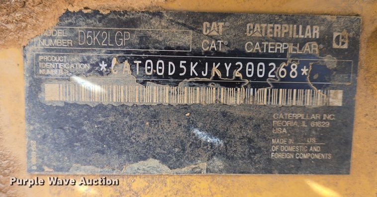 image for item DW7003 2015 Caterpillar D5K2 LGP dozer