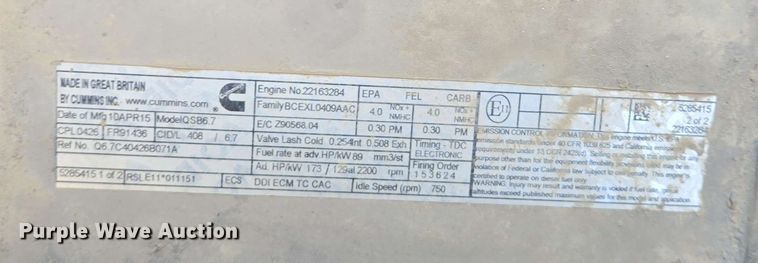 image for item DW7004 2015 Volvo SD160 single drum vibratory roller