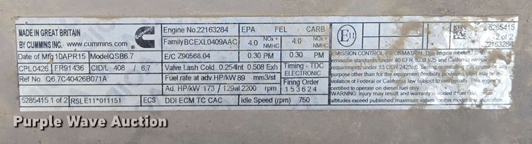 image for item DW7004 2015 Volvo SD160 single drum vibratory roller