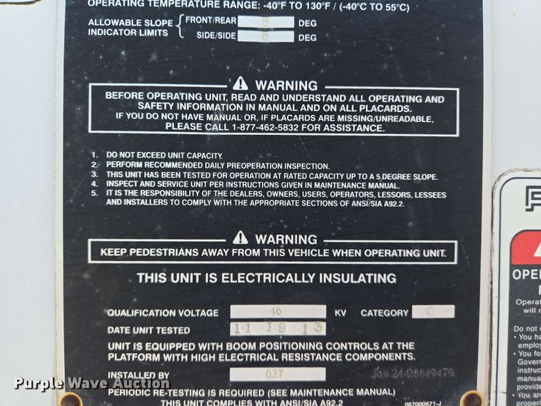 image for item DW7007 2014 Ford F550 XL Super Duty bucket truck