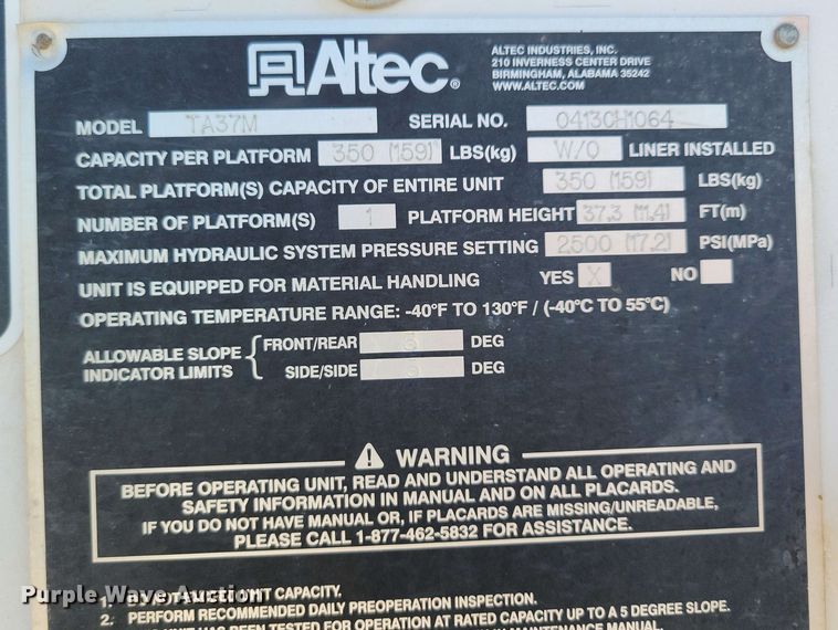 image for item DX6962 2012 Dodge 5500 bucket truck