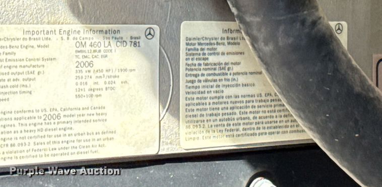 image for item DZ4022 2007 Sterling L9500 crane truck