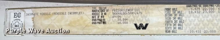 image for item DZ4069 2005 Western Star 4900 crane truck