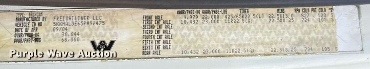 image for item DZ4069 2005 Western Star 4900 crane truck