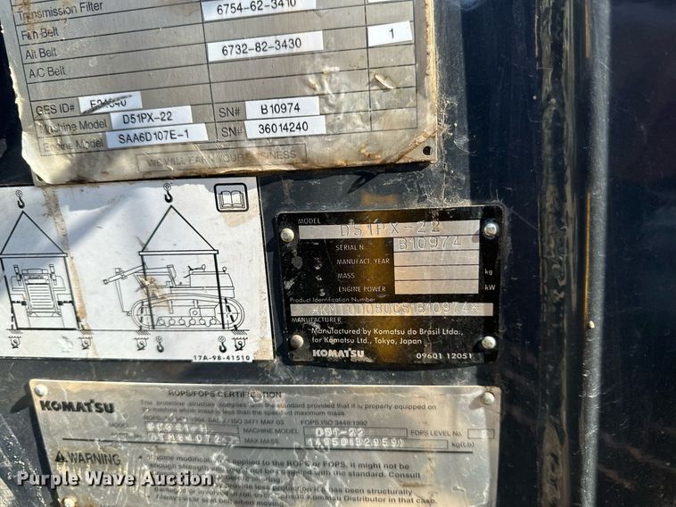image for item EB2495 2008 Komatsu  D51PX-22 dozer