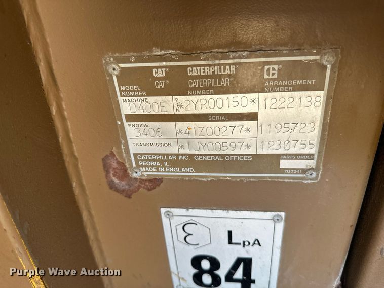 image for item EB2497 1996 Caterpillar  D400E articulated haul truck