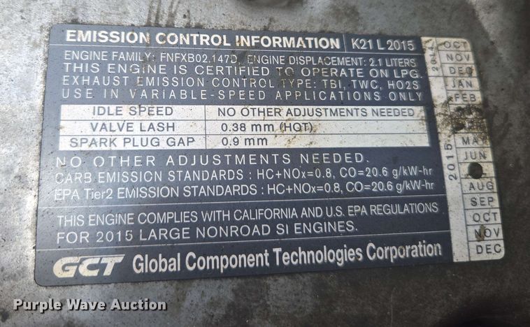 image for item EC1016 2015 Nissan CFS40 forklift