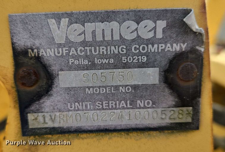image for item EC4225 1996 Vermeer V5750 trencher