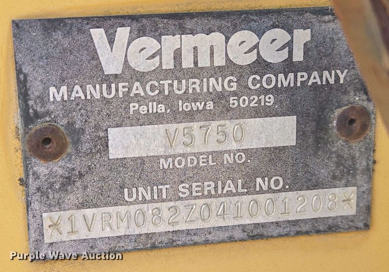 image for item EC4225 1996 Vermeer V5750 trencher