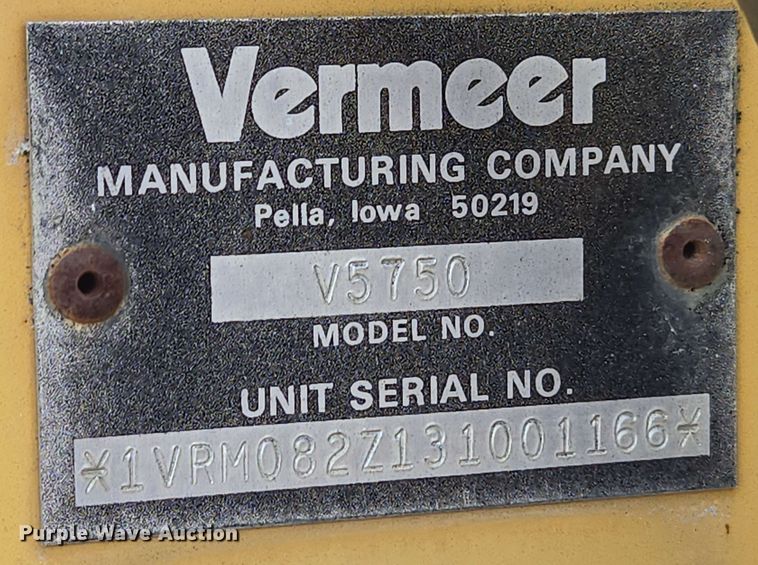 image for item EC4226 1996 Vermeer V5750 trencher