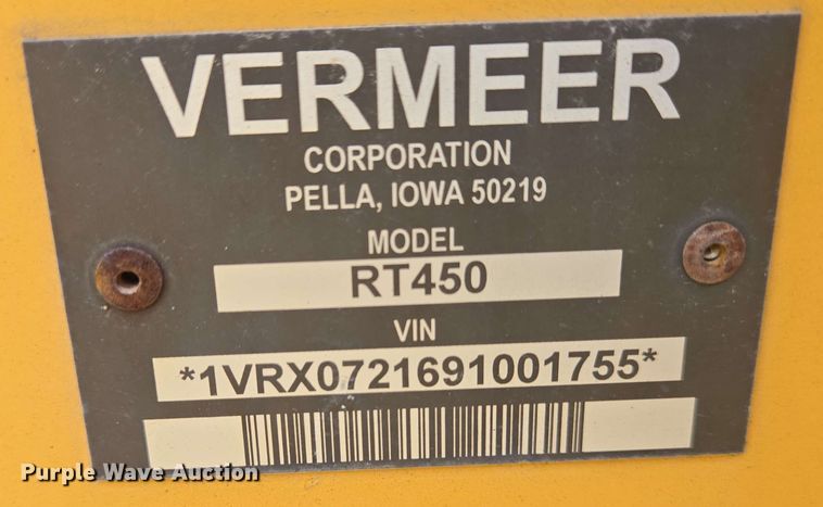 image for item EC4227 2006 Vermeer RT450 trencher