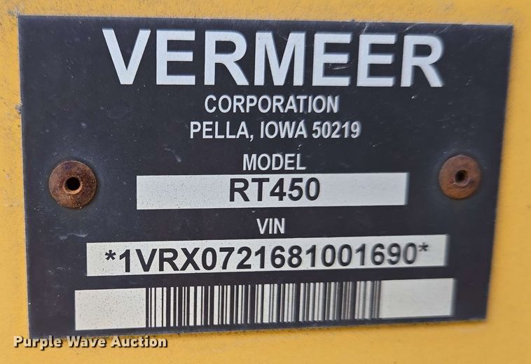 image for item EC4234 2005 Vermeer RT450 trencher