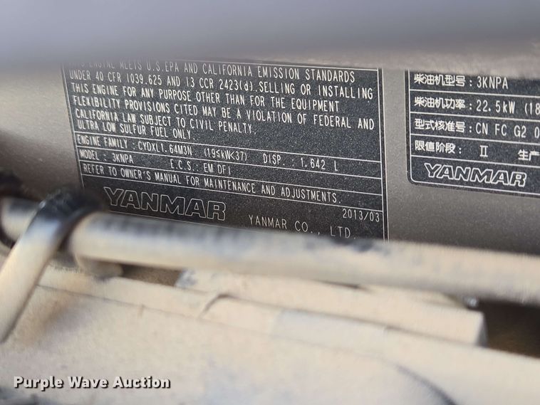 image for item EC4237 2013 Case CX36B mini excavator