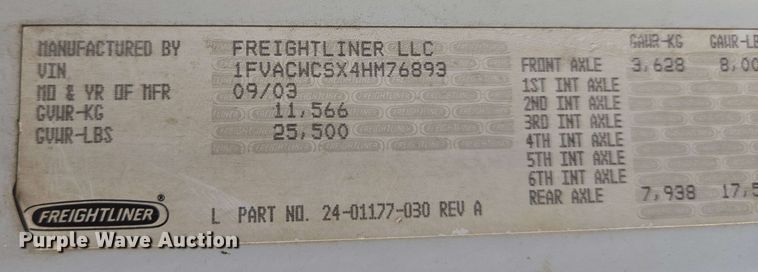 image for item EC4242 2004 Freightliner M2 106 utility / service truck