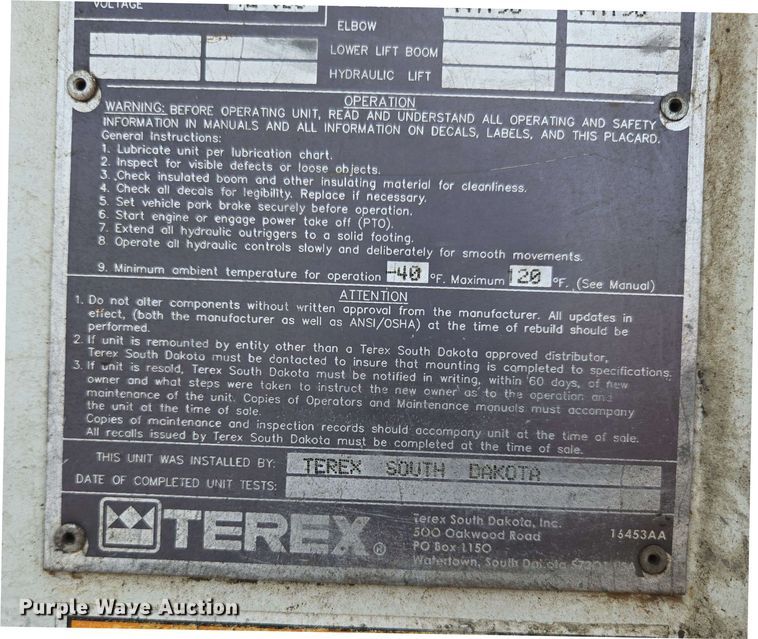 image for item ED1974 2015 Freightliner Business Class M2 digger derrick truck