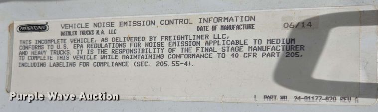 image for item ED1974 2015 Freightliner Business Class M2 digger derrick truck