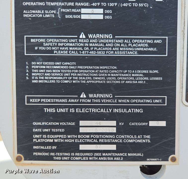 image for item ED1977 2015 Ford F550 Super Duty XL bucket truck