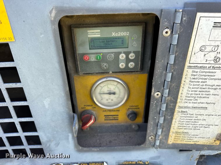 image for item EF1983 2013 Atlas Copco XAS 300 JDU7 air compressor