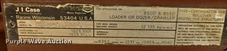 image for item EF3485 Case 855D track loader