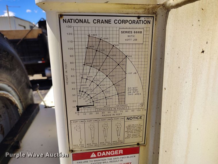 image for item EH0295 1989 Ford LT9000 crane truck