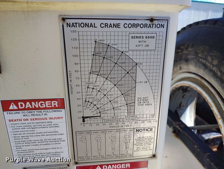 image for item EH0295 1989 Ford LT9000 crane truck