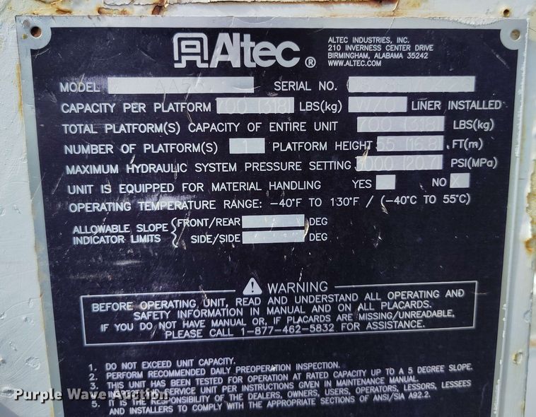 image for item EH0313 2008 Ford F750 Super Duty bucket truck