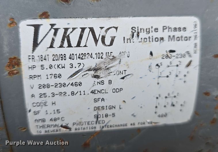 image for item EH8921 1985 Buckeye Boiler Company air compressor