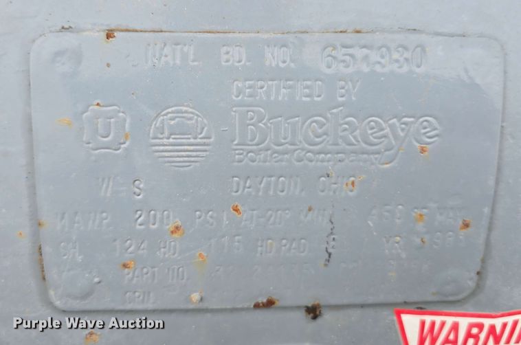 image for item EH8921 1985 Buckeye Boiler Company air compressor