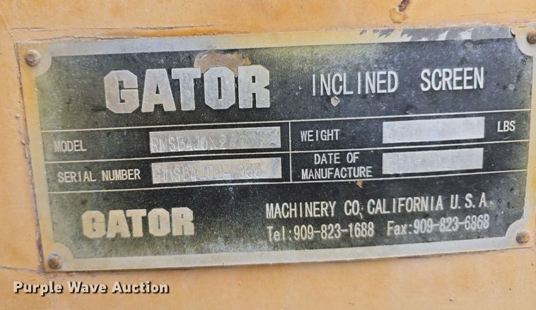 image for item EH8925 2007 Gator RMSB410X2 screen