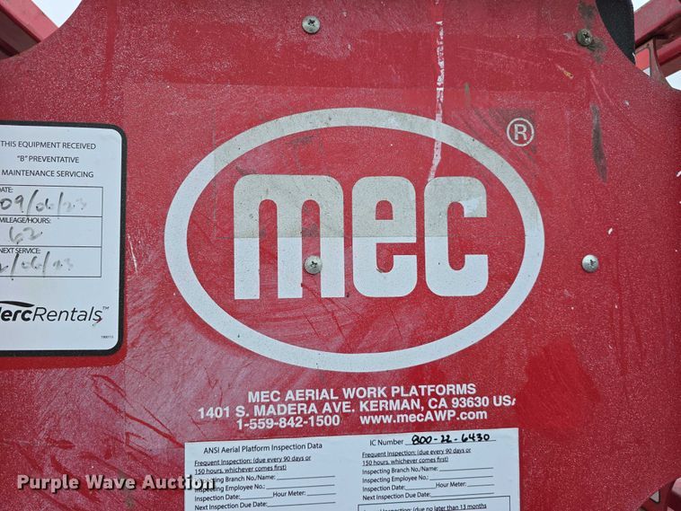 image for item EH8992 2018 MEC Micro19 scissor lift