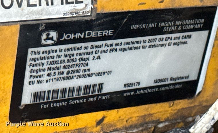 image for item EJ3690 Sullair 185 air compressor