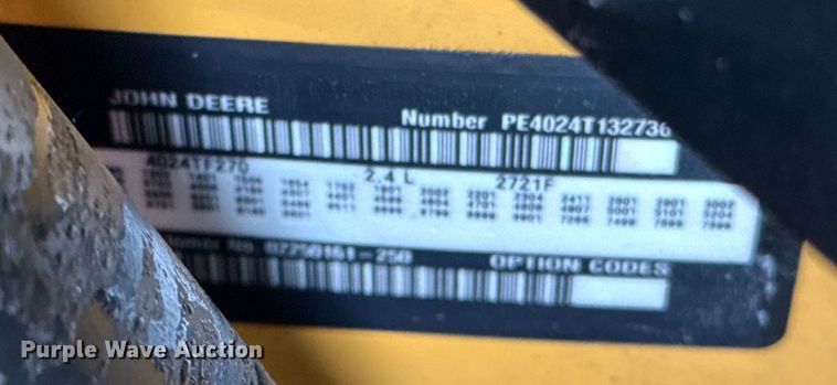 image for item EJ3690 Sullair 185 air compressor