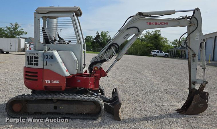 image for item EJ7536 2014 Takeuchi TB138FR mini excavator