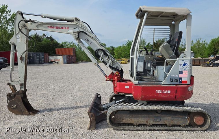 image for item EJ7536 2014 Takeuchi TB138FR mini excavator