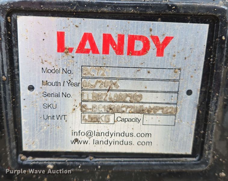 image for item EJ7539 2026 Landy BC72 skid steer rotary mower