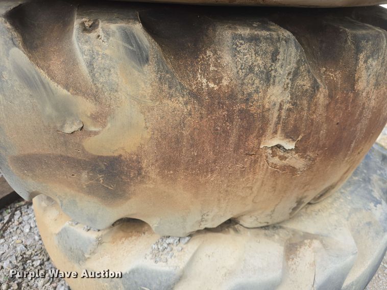 image for item EK5222 (4) Firestone 15.5-25 foam filled tires and wheels