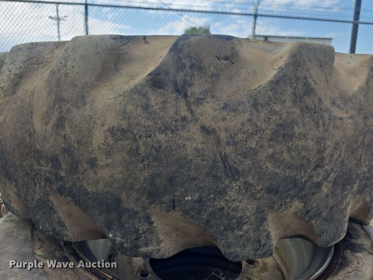 image for item EK5222 (4) Firestone 15.5-25 foam filled tires and wheels