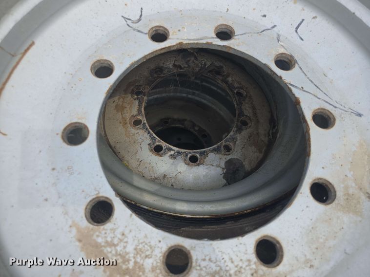 image for item EK5222 (4) Firestone 15.5-25 foam filled tires and wheels