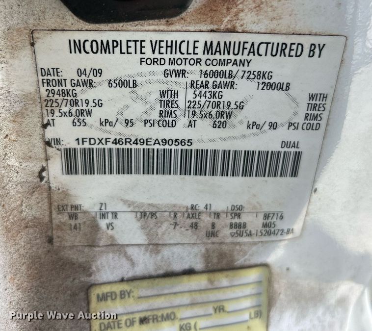 image for item EK8063 2009 Ford F450 Super Duty XL bucket truck