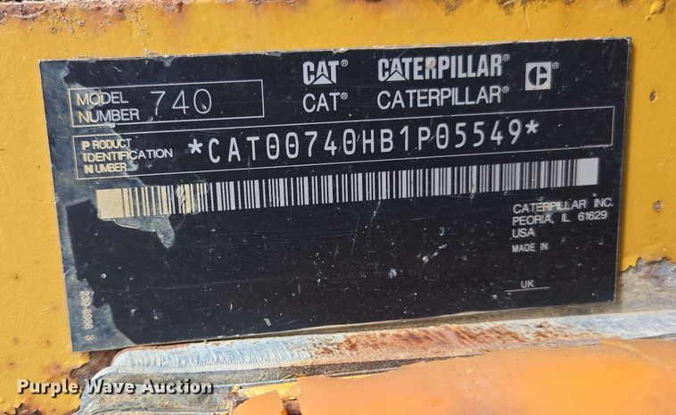 image for item EL2054 2010 Caterpillar 740 haul truck