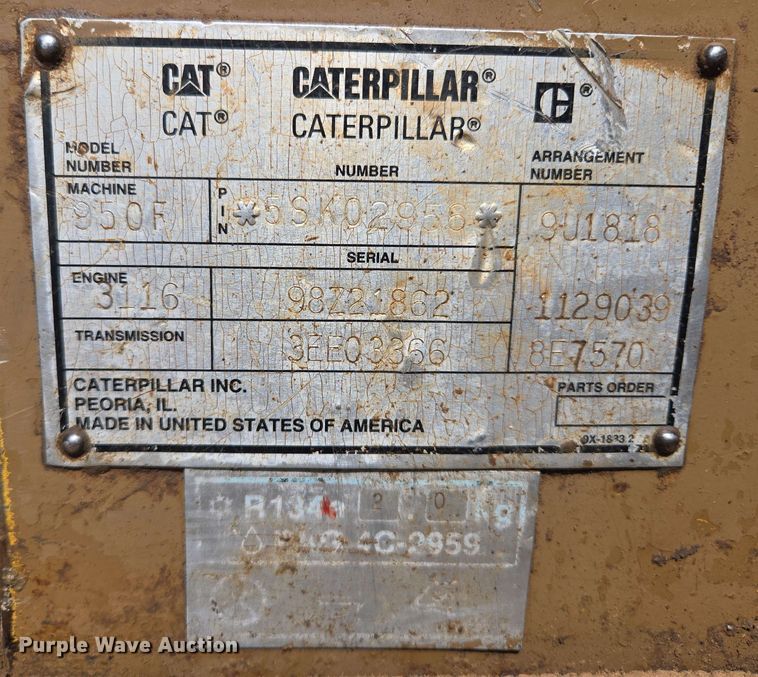 image for item EL2055 1997 Caterpillar 950F Series II wheel loader