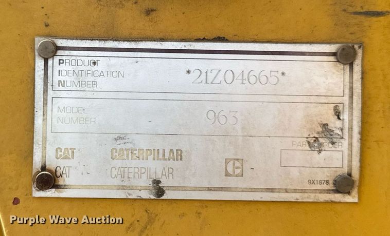 image for item EM3822 1993 Caterpillar 963 track loader