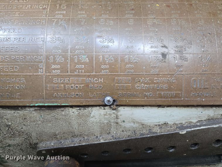 image for item EM7242 Axelson lathe