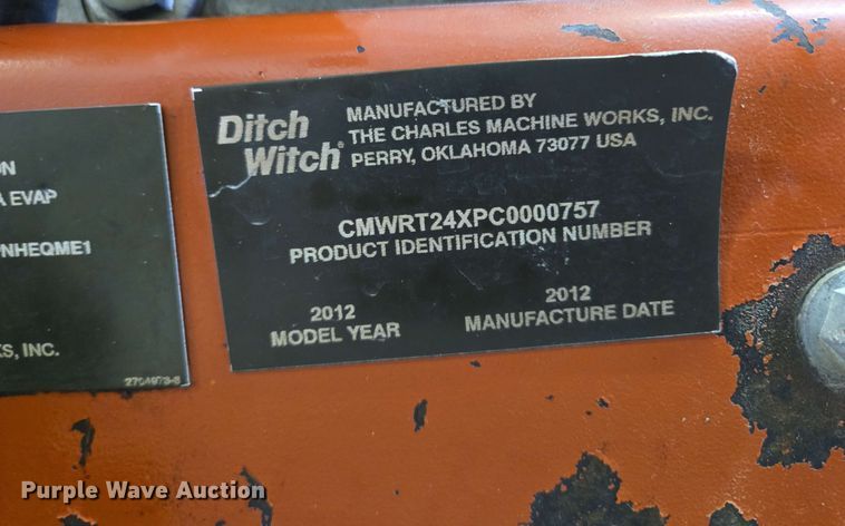 image for item EM7247 2012 Ditch Witch RT24 trencher