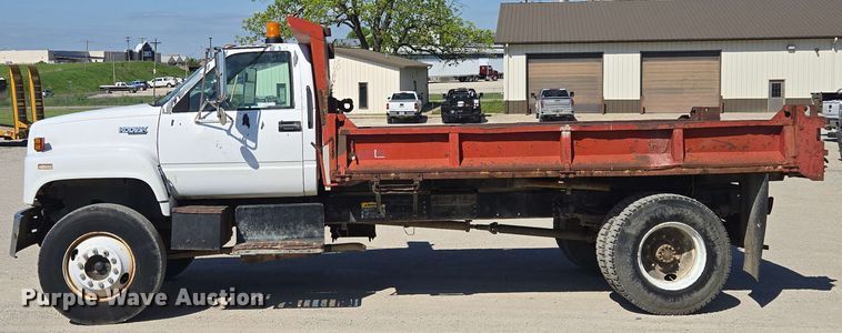 image for item EM7274 1993 Chevrolet C7 dump flatbed truck