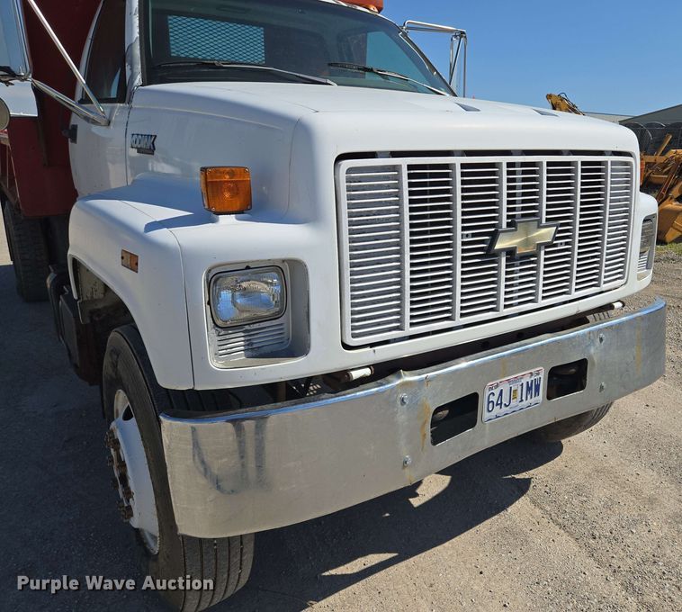 image for item EM7274 1993 Chevrolet C7 dump flatbed truck