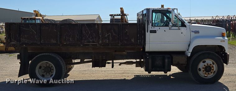 image for item EM7275 1996 GMC TopKick C5500 dump flatbed truck