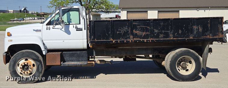 image for item EM7275 1996 GMC TopKick C5500 dump flatbed truck